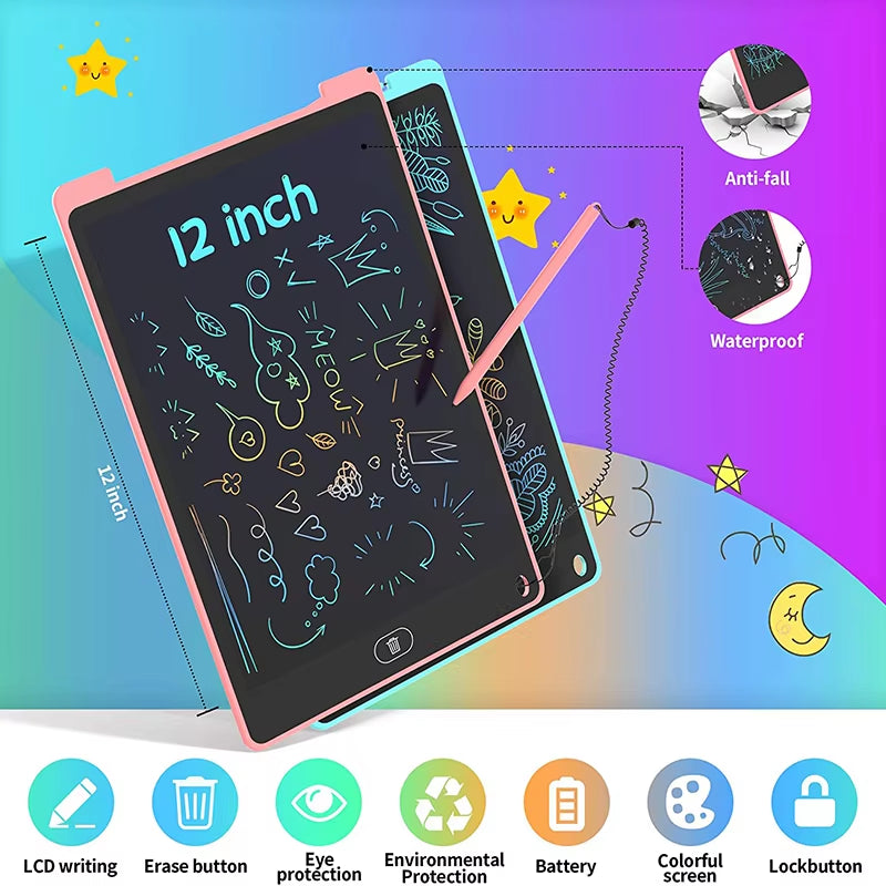 8.5/ 12 Inch Writing Board Drawing Tablet LCD Screen Writing Digital Graphic Tablets Electronic Handwriting Pad Toys Gifts Child