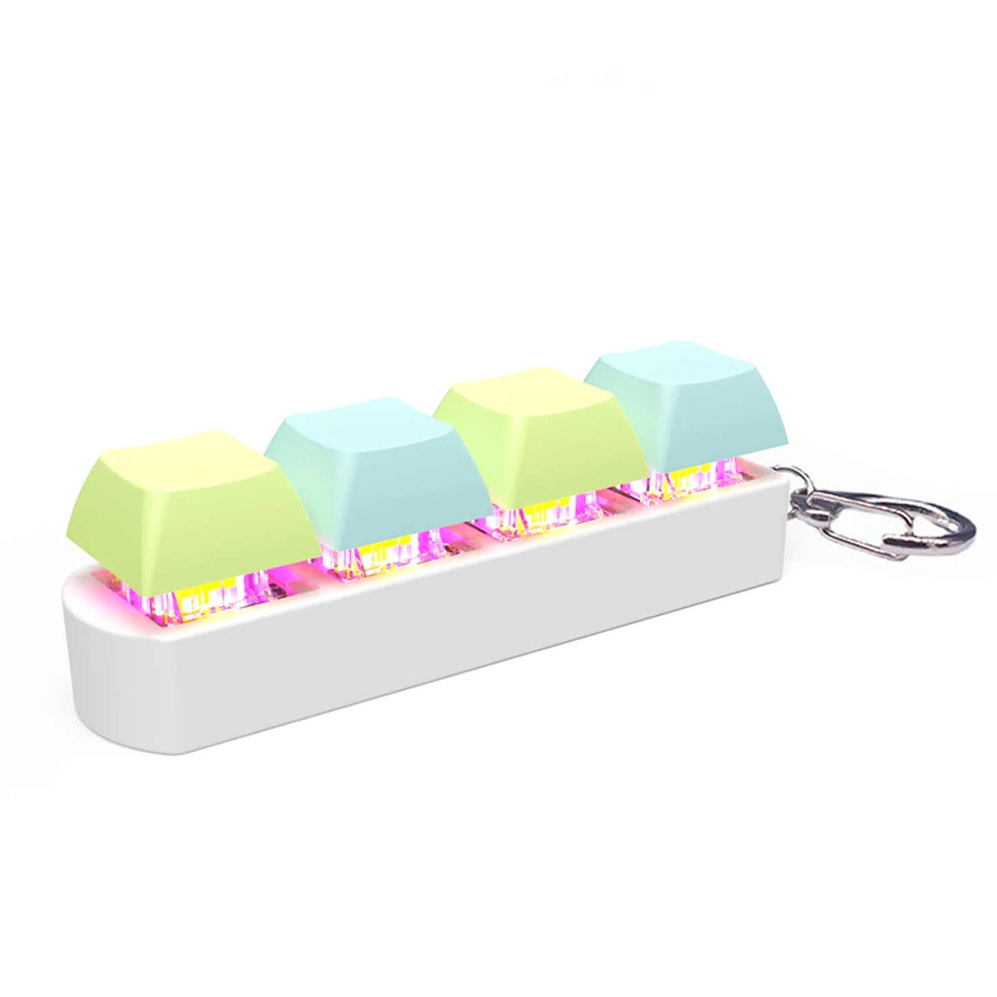 LED Keyboard Key Toy Stress Relief DIY Fidget Button Keycap Fidget Keychain Keyboard Keychain Toys Finger Keyboard Caps Toy Gift