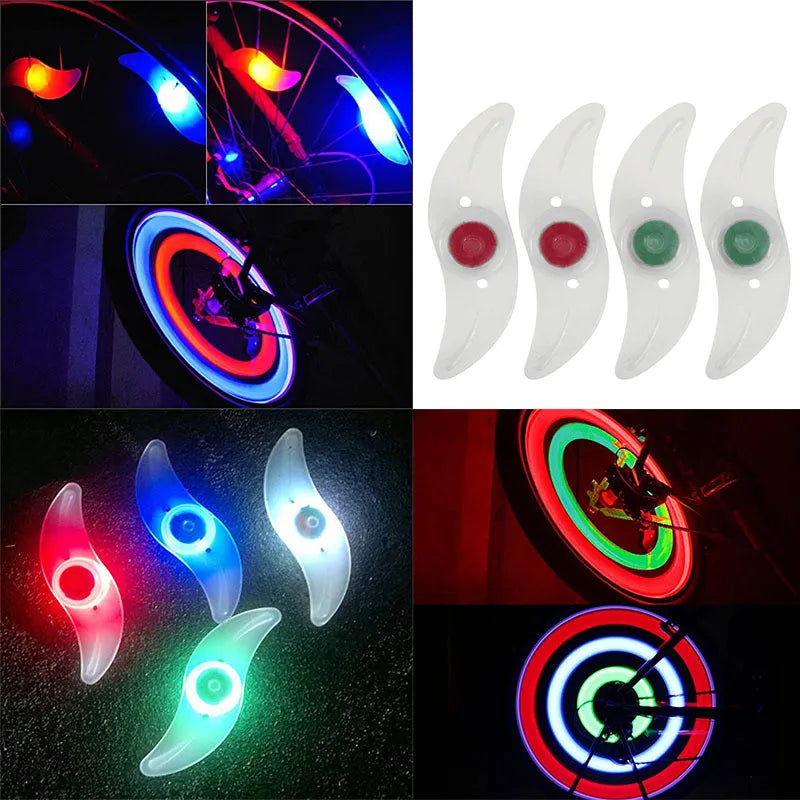 3 Lighting Mode LED Neon Bicycle Wheel Spoke Light Waterproof Color Bike Safety Warning Light Cycling Lamp Bicycle Accessories