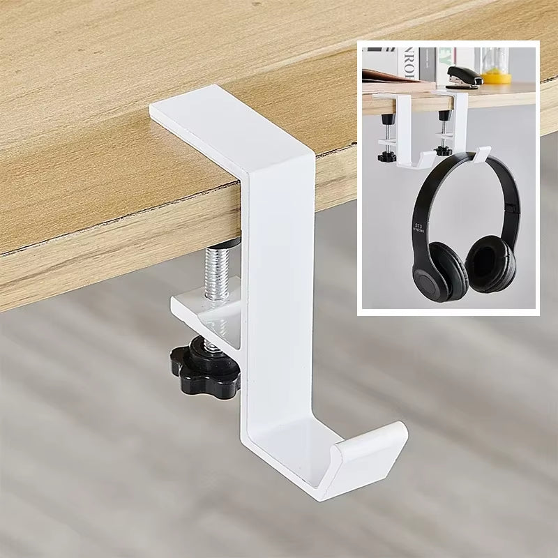 1Pc Adjustable Desk Edge Hook without Punching Office Desktop Edge Hanging Bag Hook Student Backpack Headphone Hanging Hook